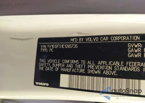 2014 Volvo S60 T5 Platinum из США, поврежденный, VIN YV1612FS1E1285735